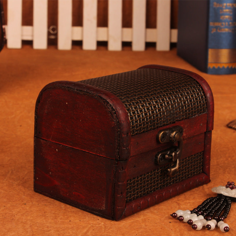 Vintage Jewelry Box Handmade Old Wooden Box