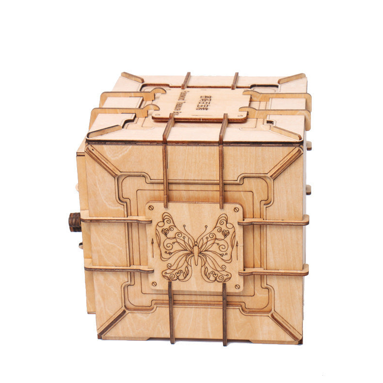 Wooden Puzzle Oy 3D Puzzle Assembling Code Box