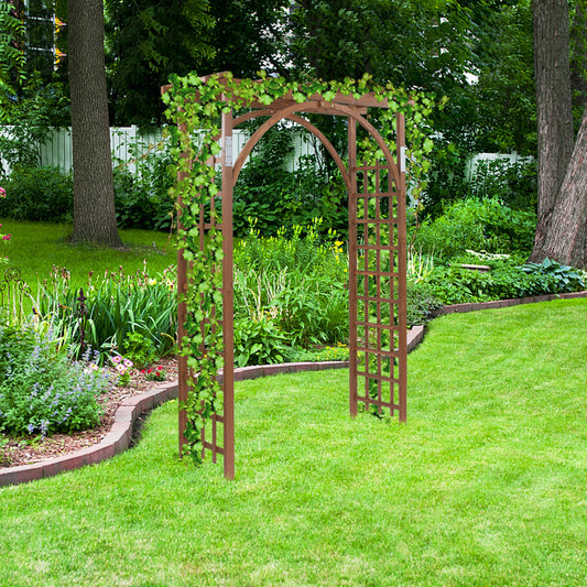 7FT Dark Brown Garden Arch