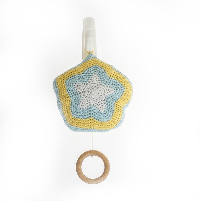 Baby eco-friendly cotton hand pull bell