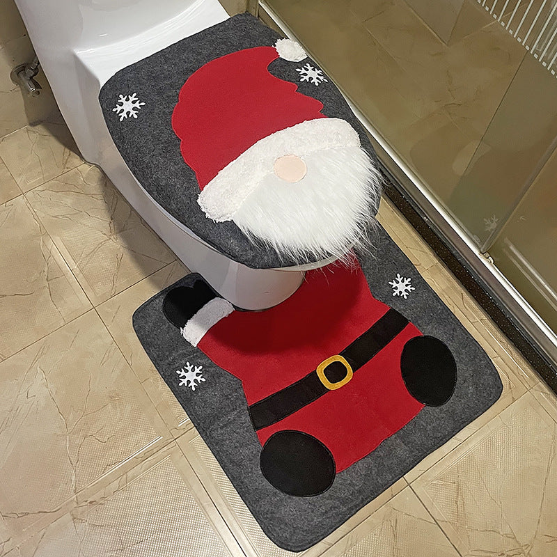 Stylish Christmas Decorations Toilet Cover