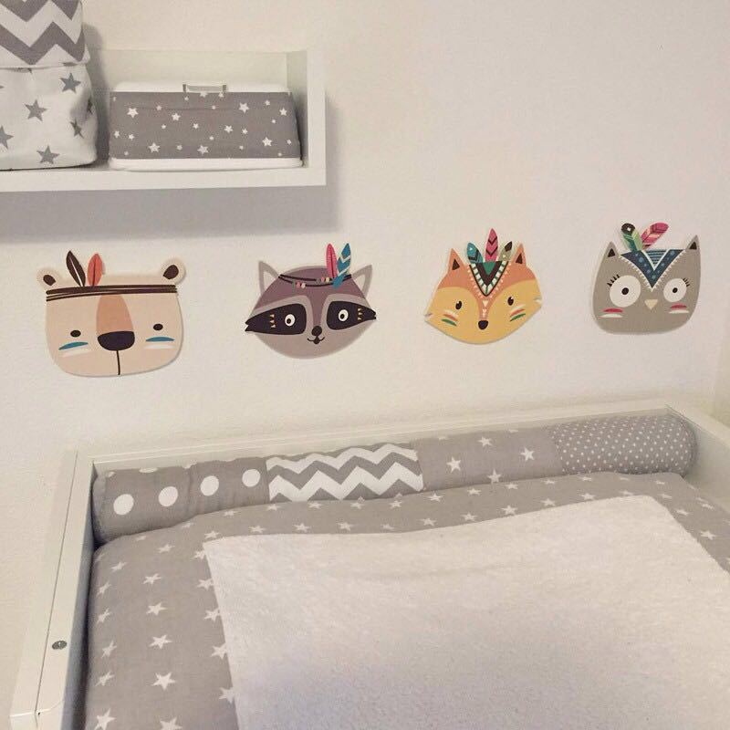 Cartoon wood animal wall decoration