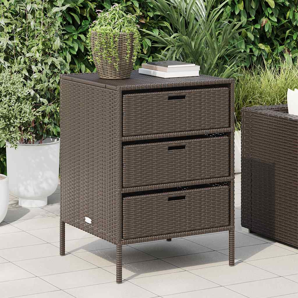Garden Cabinet 55x Poly Rattan   Garden Cabinet 55x