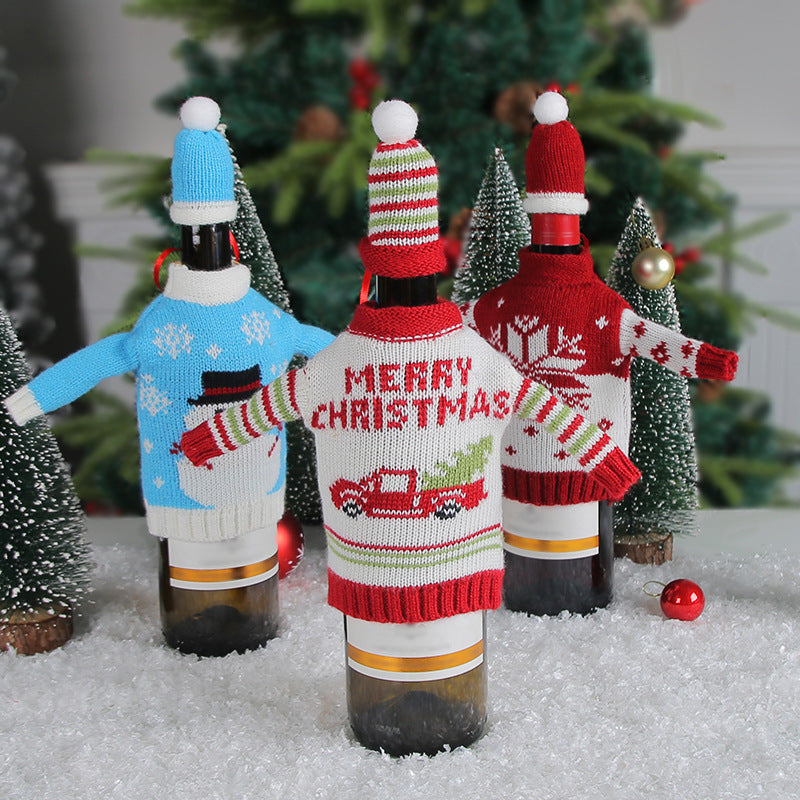 Christmas Knitted Bottle Cap Decorations