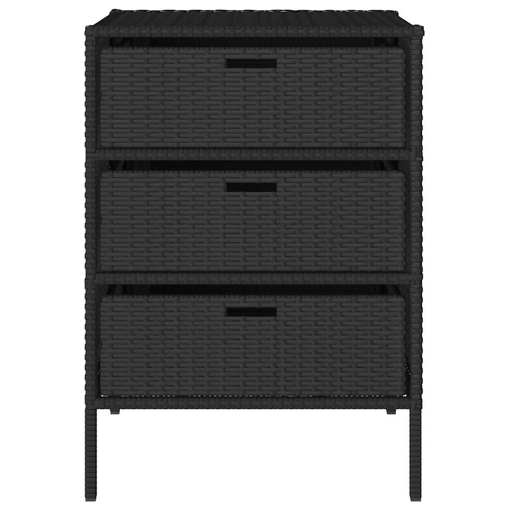 Garden Cabinet 55x Poly Rattan   Garden Cabinet 55x