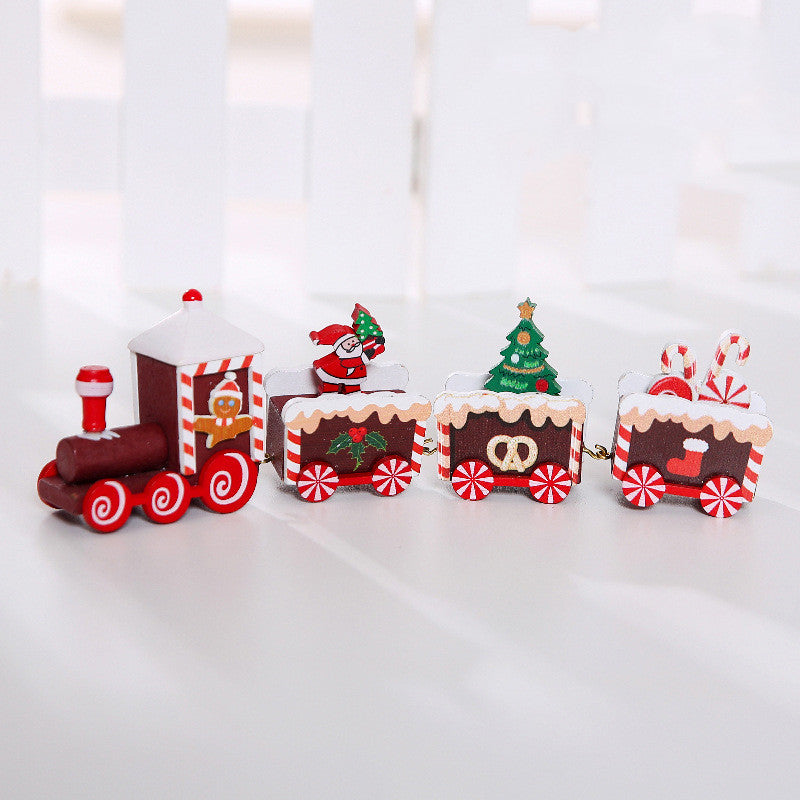 Wooden Christmas Train Christmas Decorations