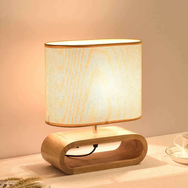 Simple Wooden Table Bedroom Bedside Lamp