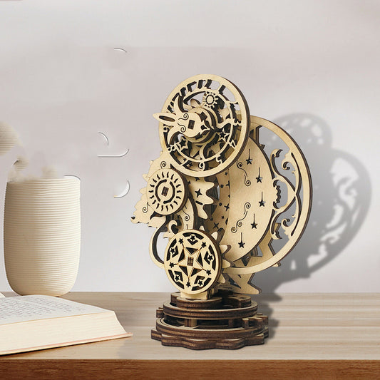 DIY Mechanical Punk Clock Wooden Three-dimensional Puzzle Puzzle