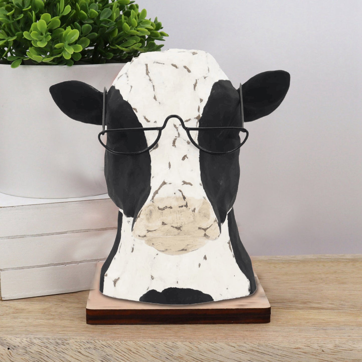 Wooden Craftwork Home Decorations Cow Eyeglass Frame