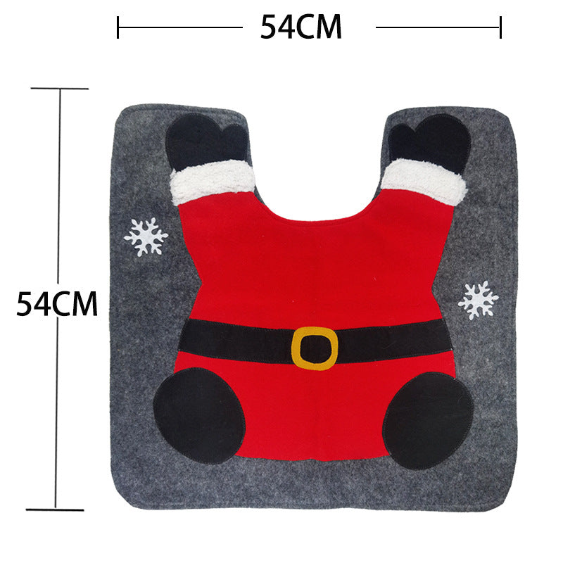 Stylish Christmas Decorations Toilet Cover