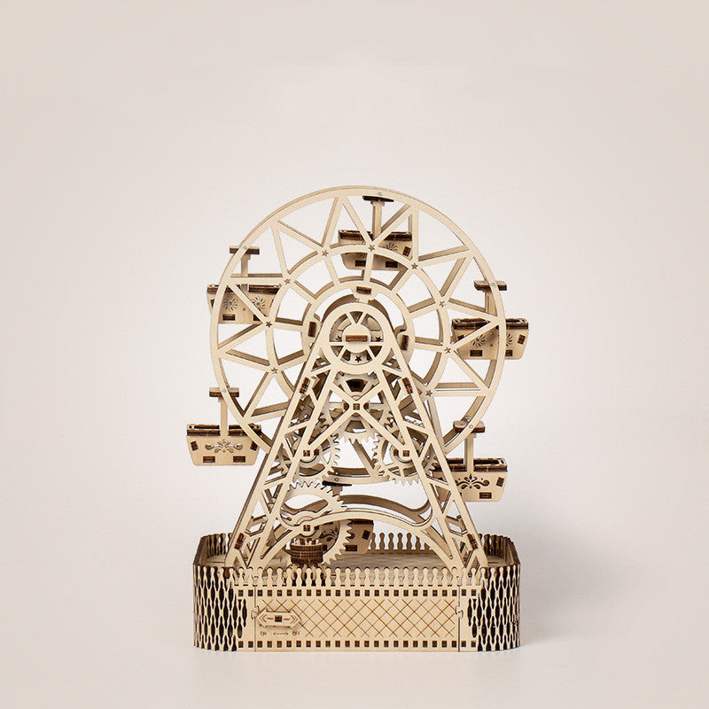 Handmade DIY Wooden Ferris Wheel Assembly Puzzle Toys