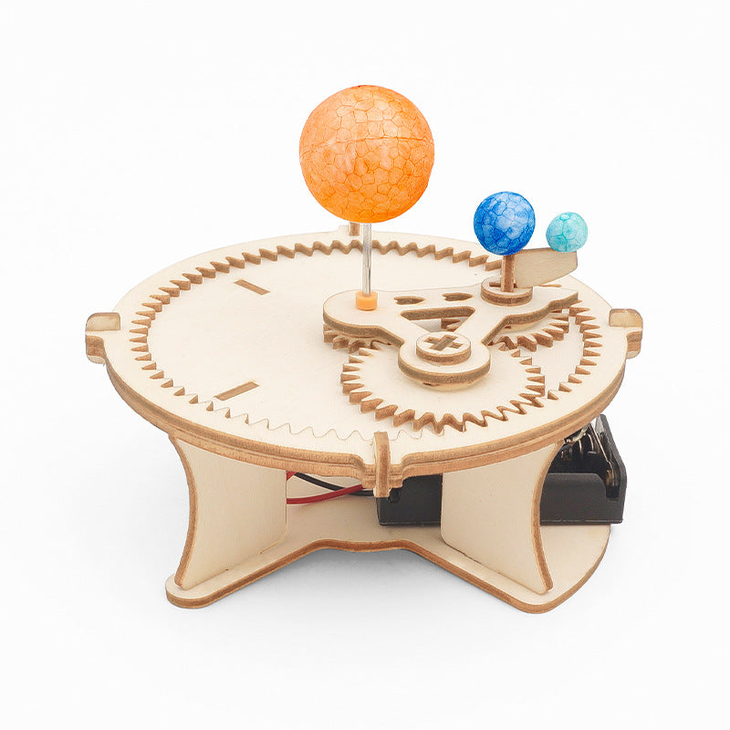 Handmade wooden ground, moon and sun three balls