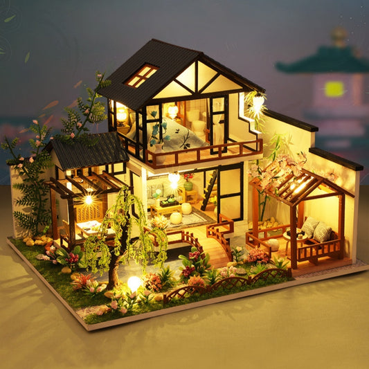 Retro Chinese Diy Cottage Wooden Handmade Puzzle