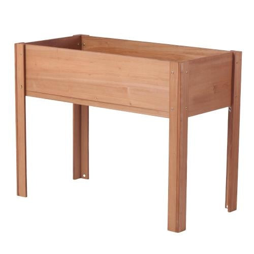 Raised Garden Bed With Legs, Elevated Wooden Planter Box For Outdoor Plants Flowers Fruits Vegetable Herb Growing