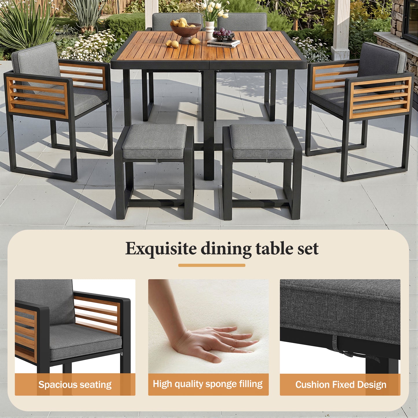 Garden Furniture Set, Garden Lounge Seating Group With 12 Chairs And Table, Patio Furniture Balcony Furniture Set For 12 People, Garden Furniture Set Dining Set, Garden Sofa Set, Solid Wood