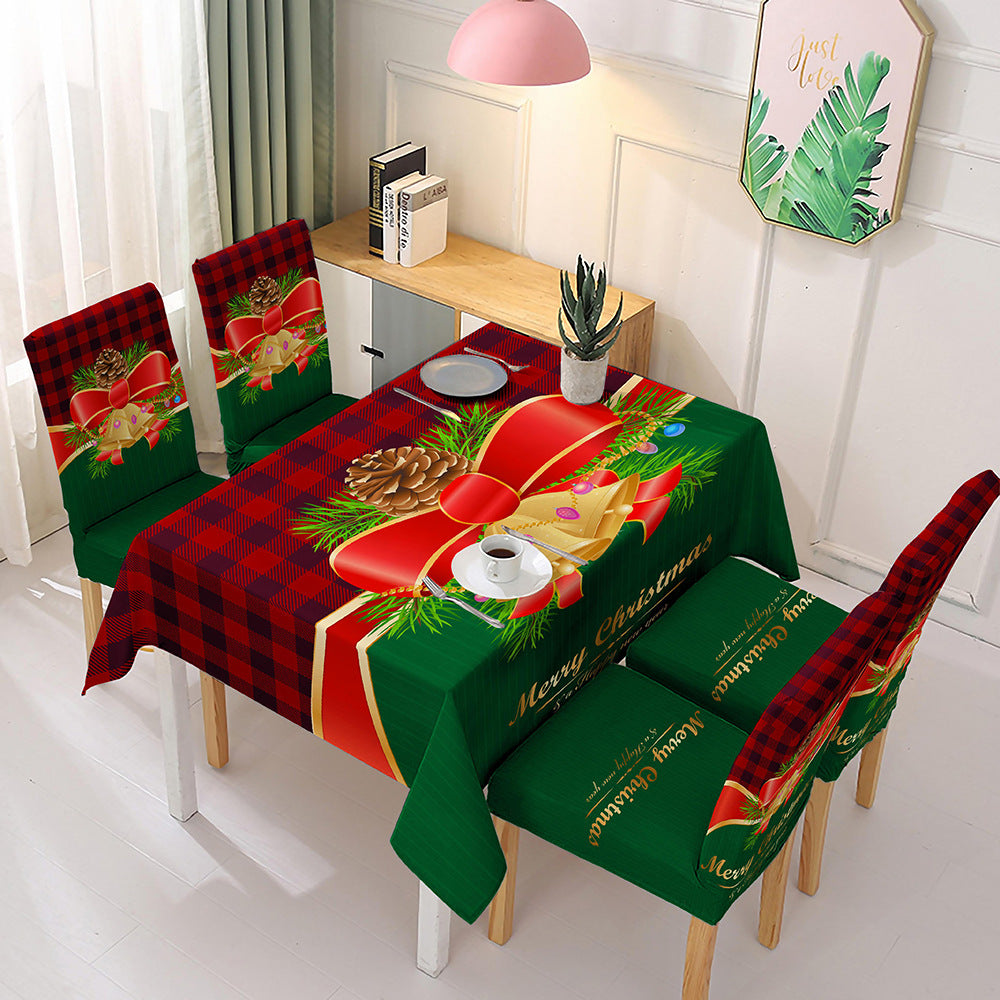 Christmas Tablecloth Decorations Arrangement Printing