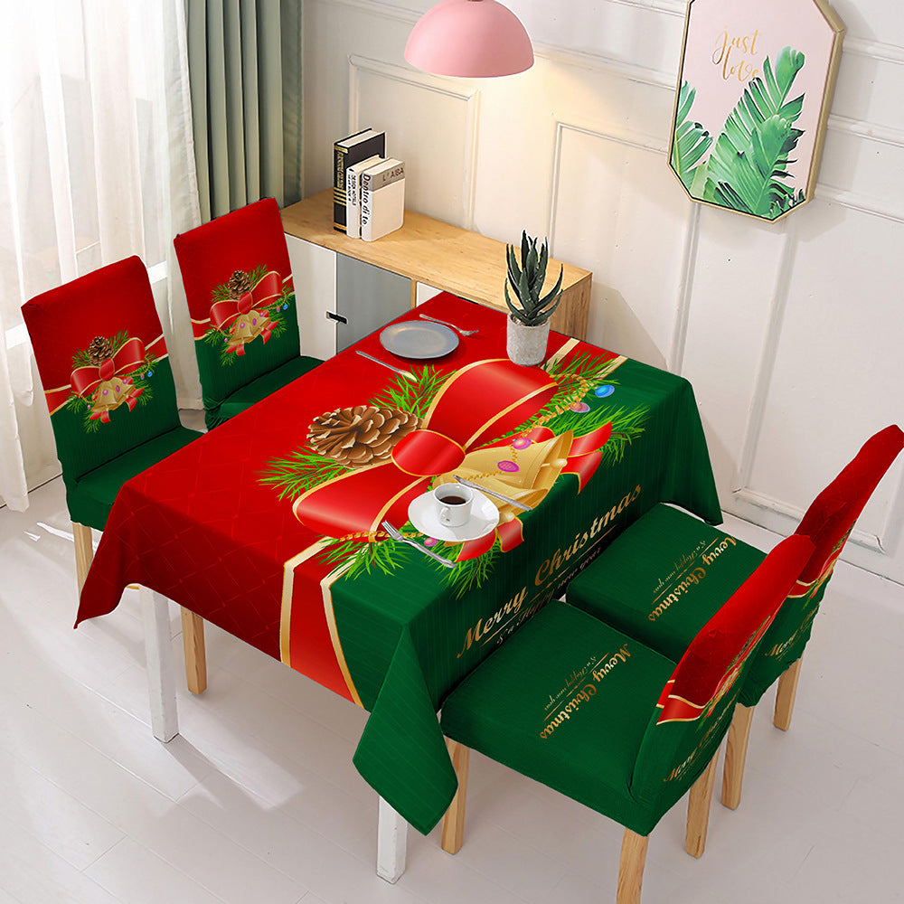 Christmas Tablecloth Decorations Arrangement Printing