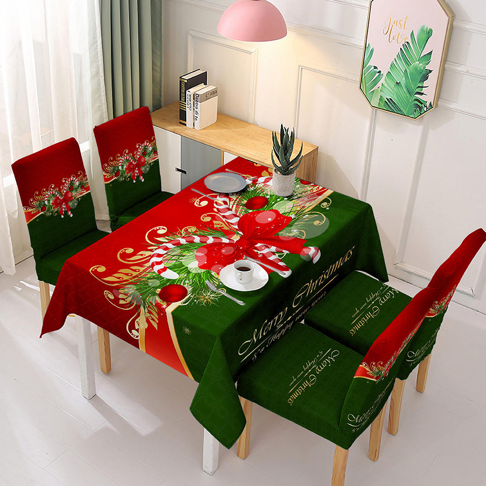 Christmas Tablecloth Decorations Arrangement Printing