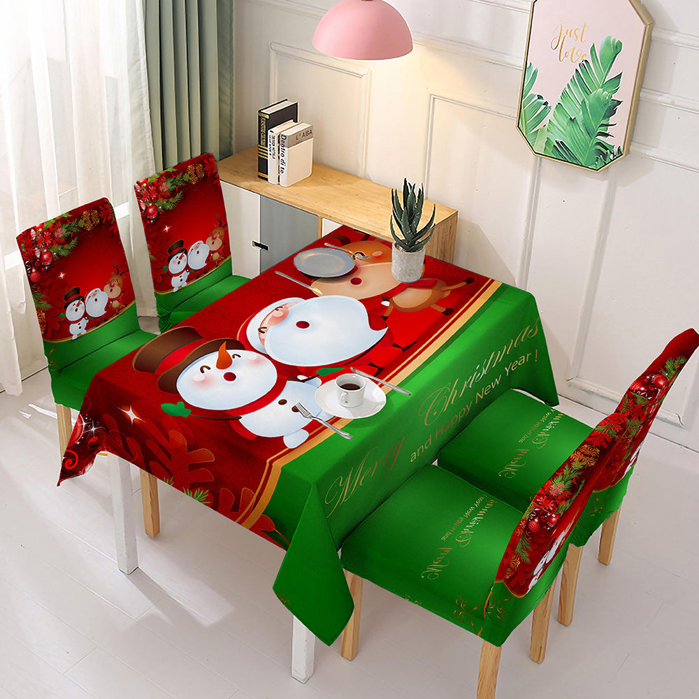 Christmas Tablecloth Decorations Arrangement Printing