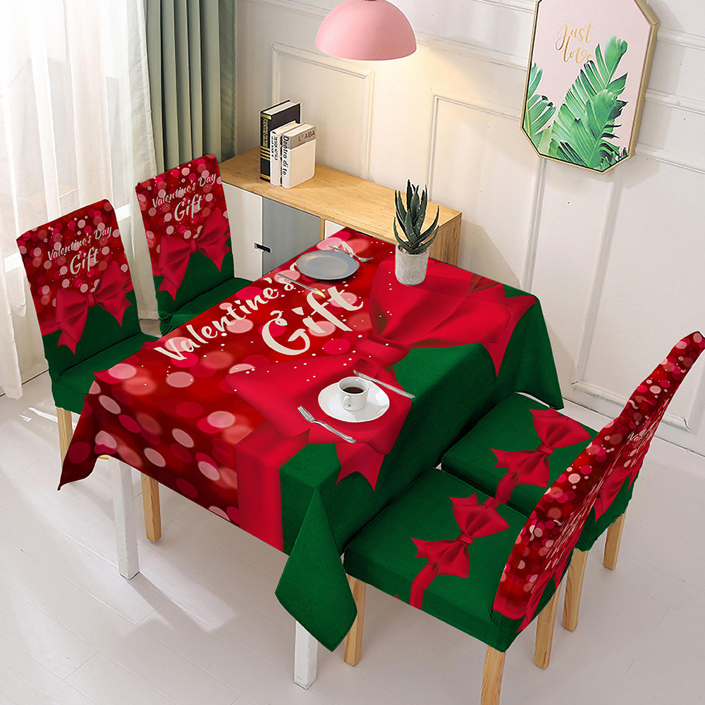 Christmas Tablecloth Decorations Arrangement Printing