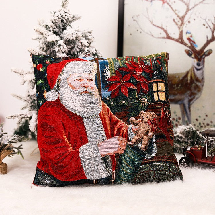 Christmas Square Pillow Cover Home Christmas Decorations