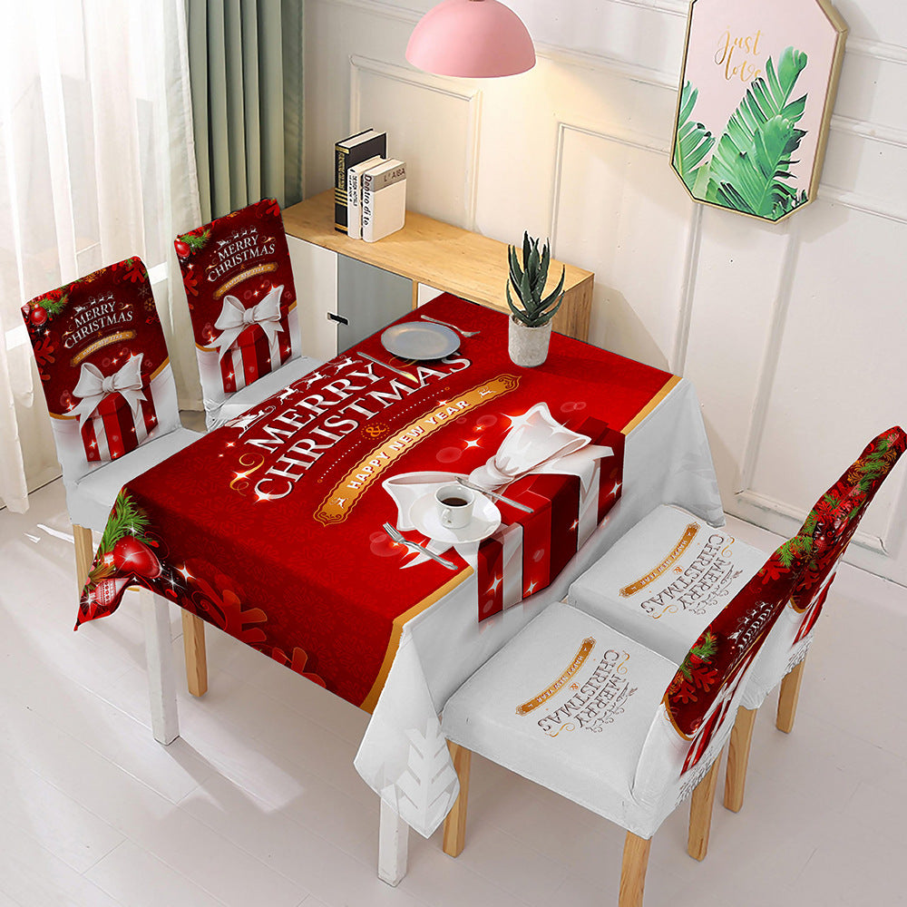 Christmas Tablecloth Decorations Arrangement Printing