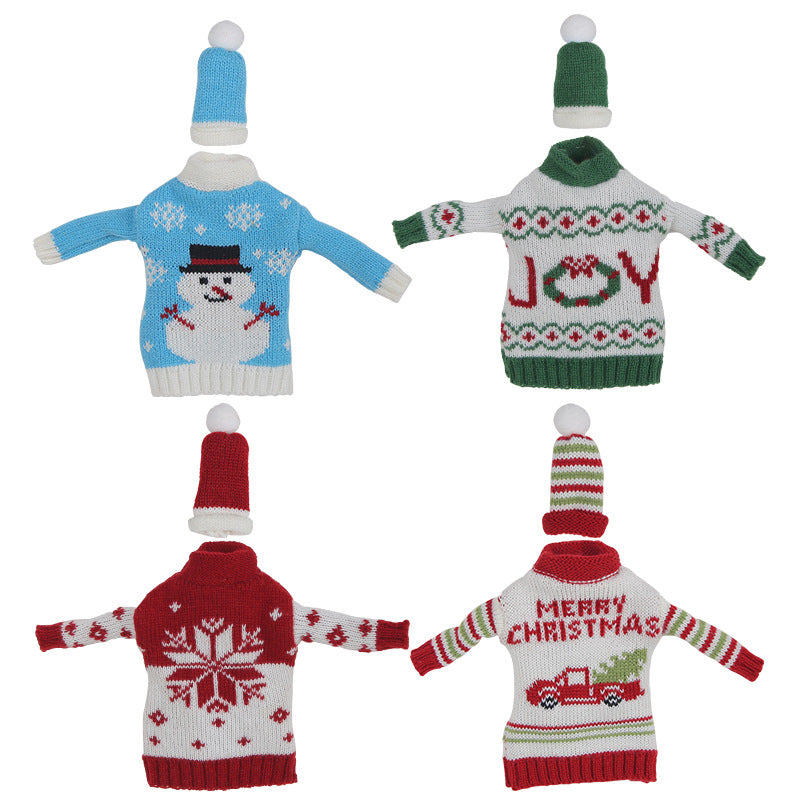 Christmas Knitted Bottle Cap Decorations