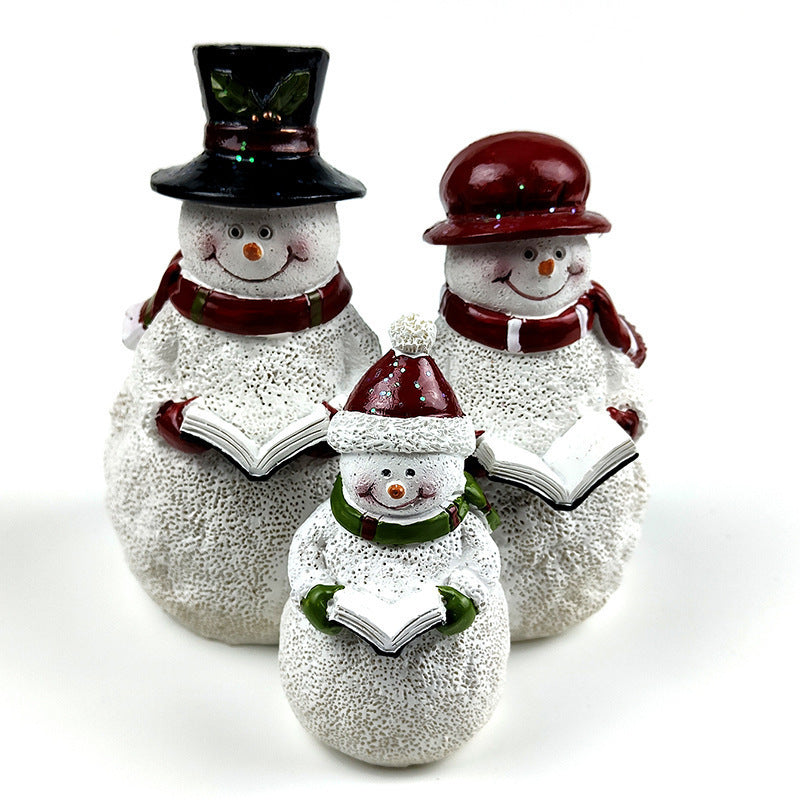 Christmas Snowman Resin Decorations Ornaments