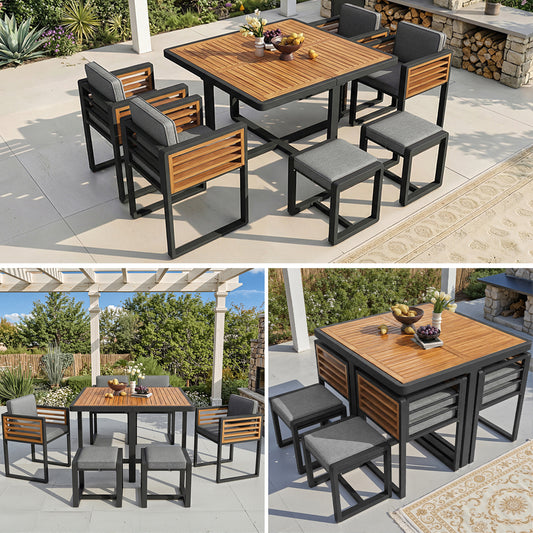 Garden Furniture Set, Garden Lounge Seating Group With 6 Chairs And Table, Patio Furniture Balcony Furniture Set For 6 People, Garden Furniture Set Dining Set, Garden Sofa Set, High Quality Solid Wood