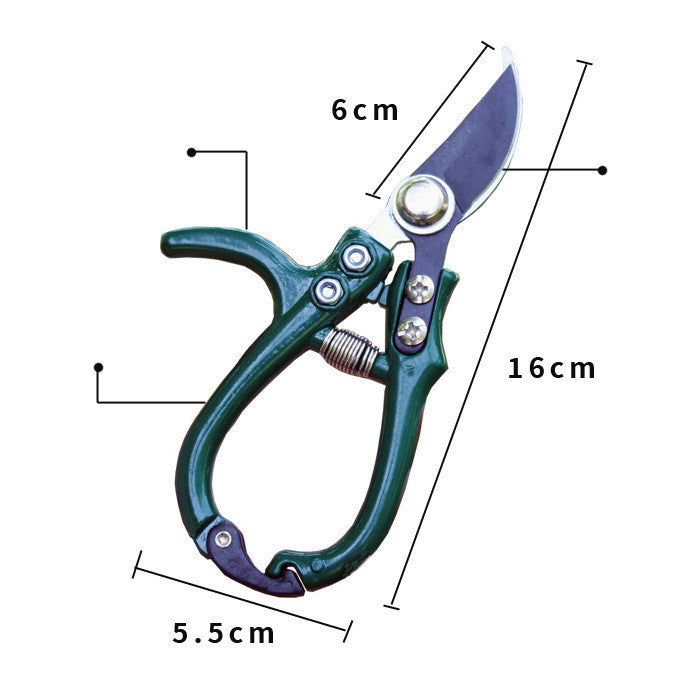 Multifunctional Garden Scissors Pruning Shears Manual With Safety Buckle Stainless Steel Spring Gardening Pruning Shear Branch Plant Cutter