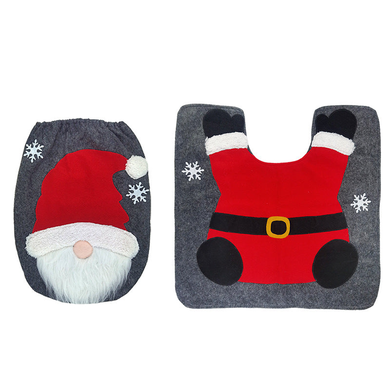 Stylish Christmas Decorations Toilet Cover