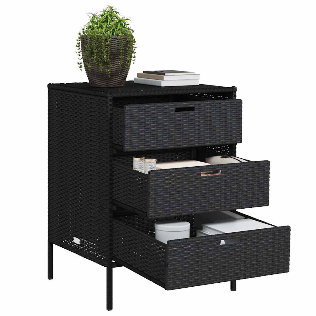 Garden Cabinet 55x Poly Rattan   Garden Cabinet 55x