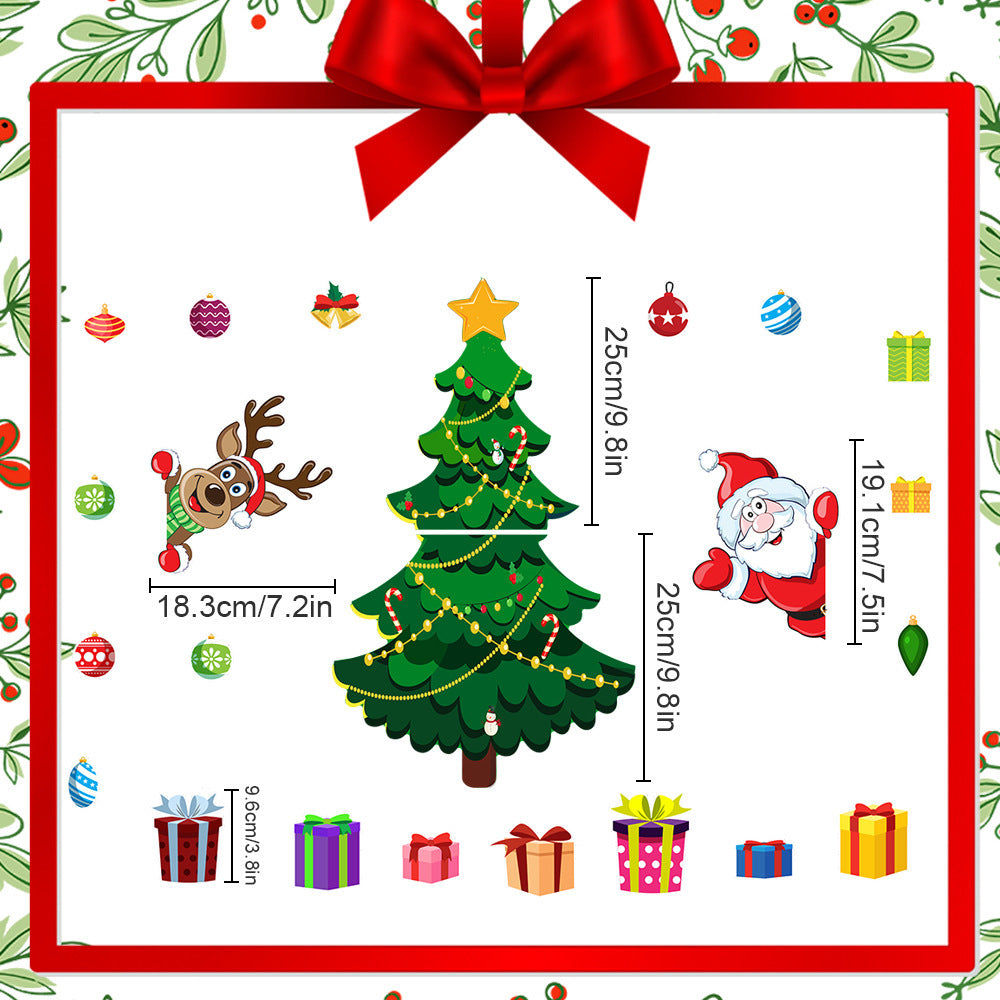 Christmas Decoration Refrigerator Sticker Set