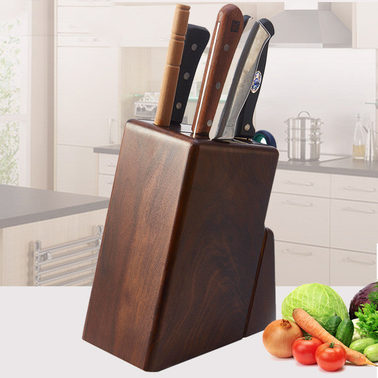 Rubber Wood Full Solid Kitchen Supplies Knife Holder Storage Rack