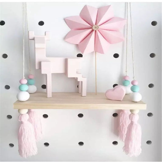 Macaron Wooden Bead Creative Shelf