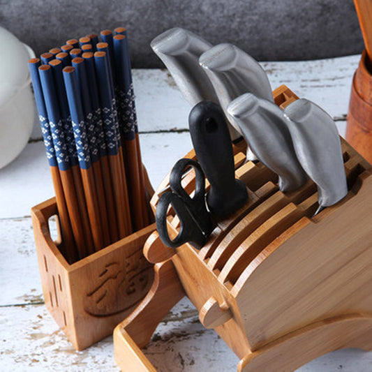 Multifunctional Storage Rack Solid Wood Knife Holder Chopstick Cage Rack