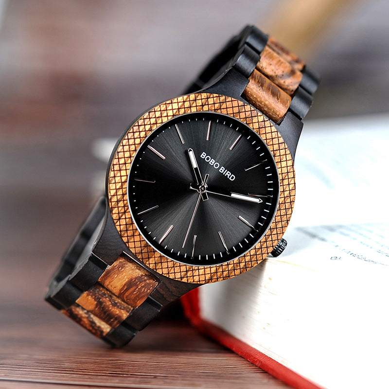 All-wood quartz watch