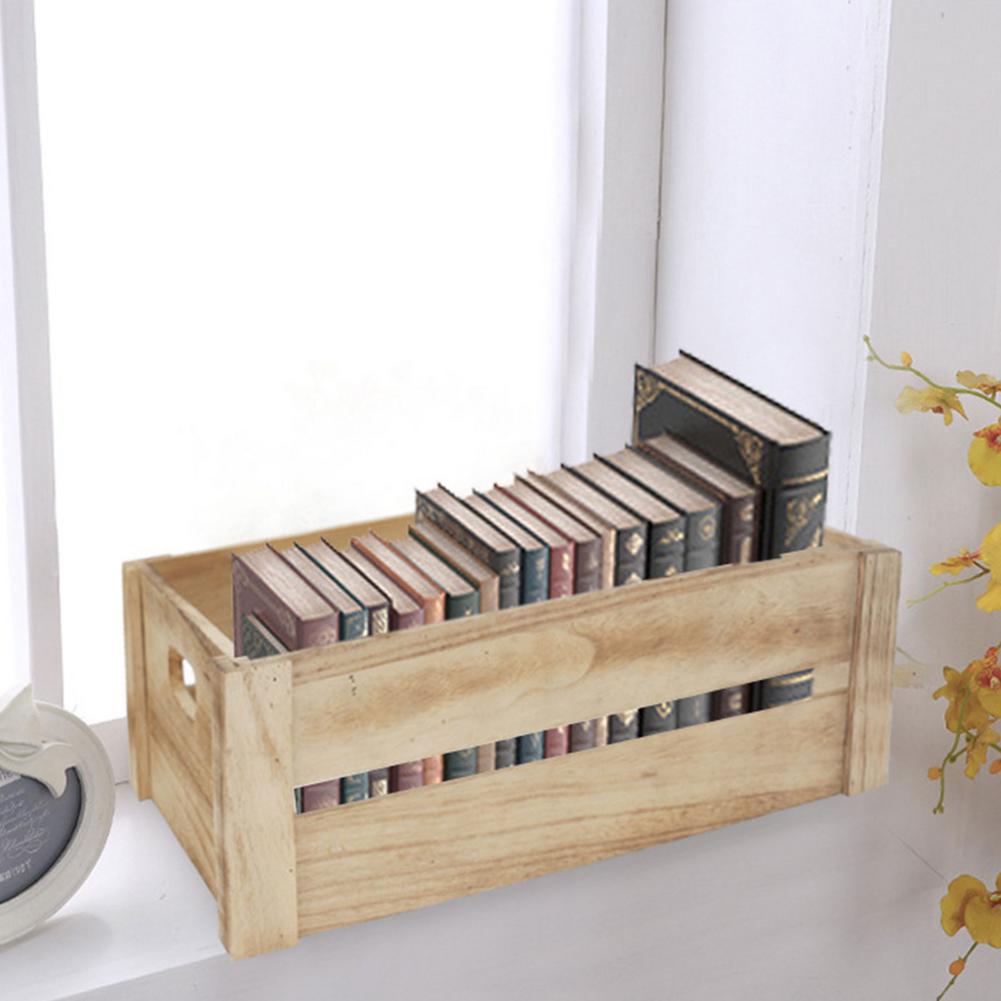 Solid Wood Box Storage Box Rectangular Household Wooden Box Custom Decoration Fruit Retro Storage Small Old Wooden Box