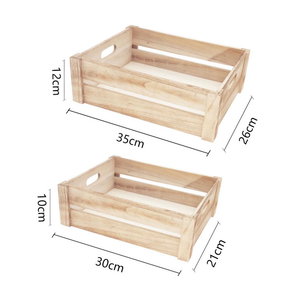 Solid Wood Box Storage Box Rectangular Household Wooden Box Custom Decoration Fruit Retro Storage Small Old Wooden Box