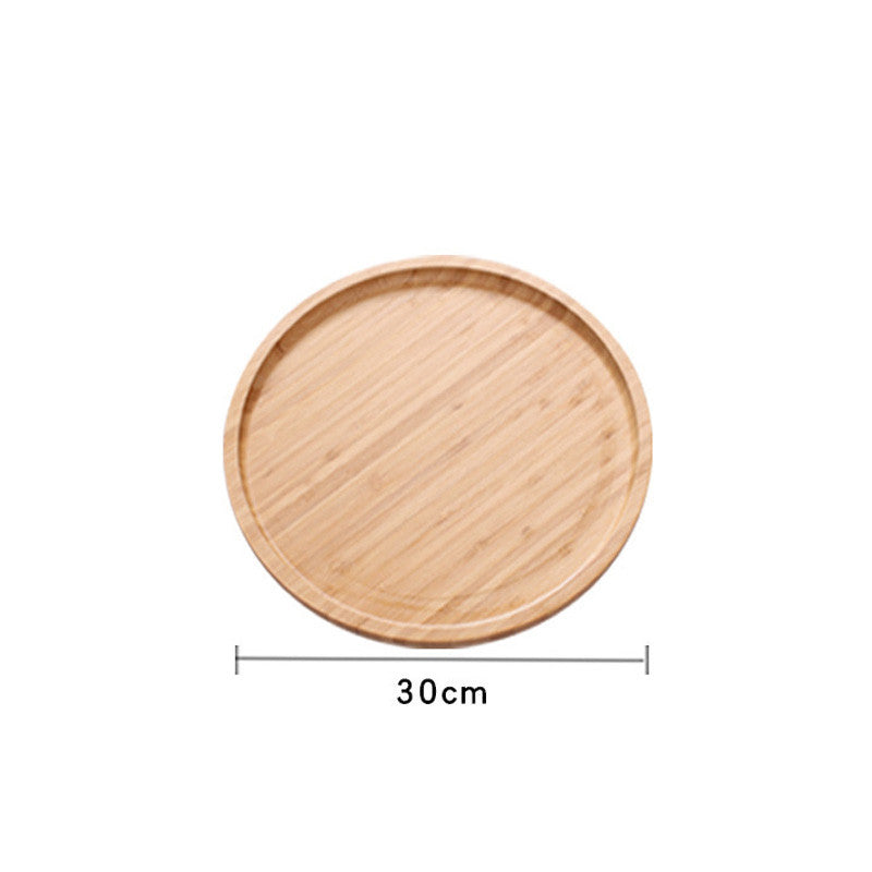 Wooden Pastry Bread Plate Breakfast Fruit Wooden Plate