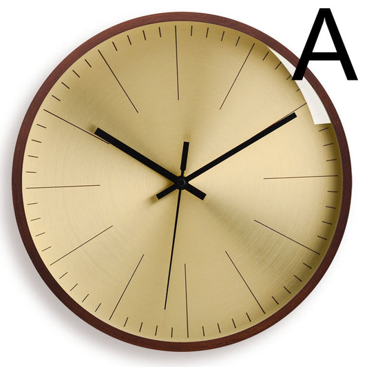 Nordic Solid Wood Wall Clock Wall Clock Mute Home