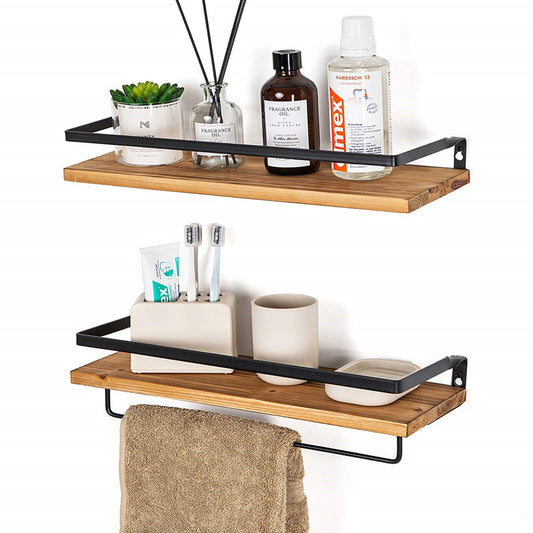 Suspended wall shelf