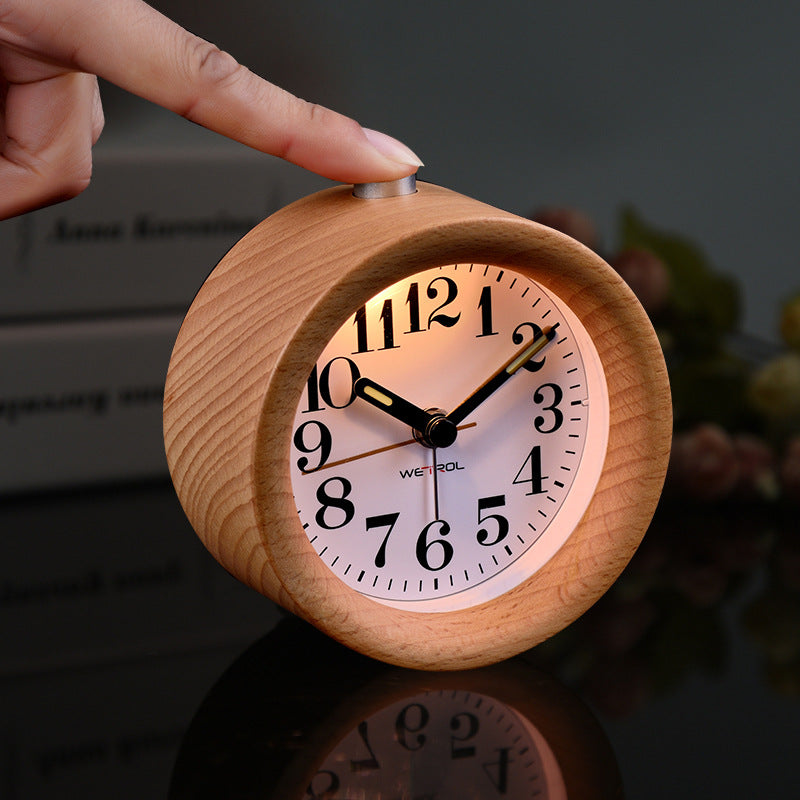 Sleepy wood quiet bedroom lazy student with night light