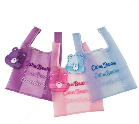 Girls Heart Rainbow Bear Eco Shopping Bag