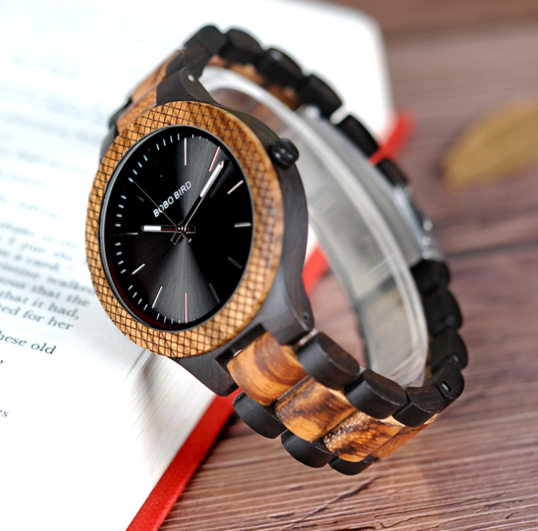 All-wood quartz watch