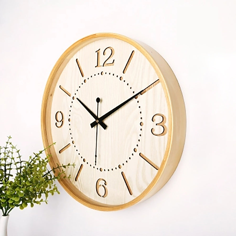 Modern minimalist solid wood wall clock