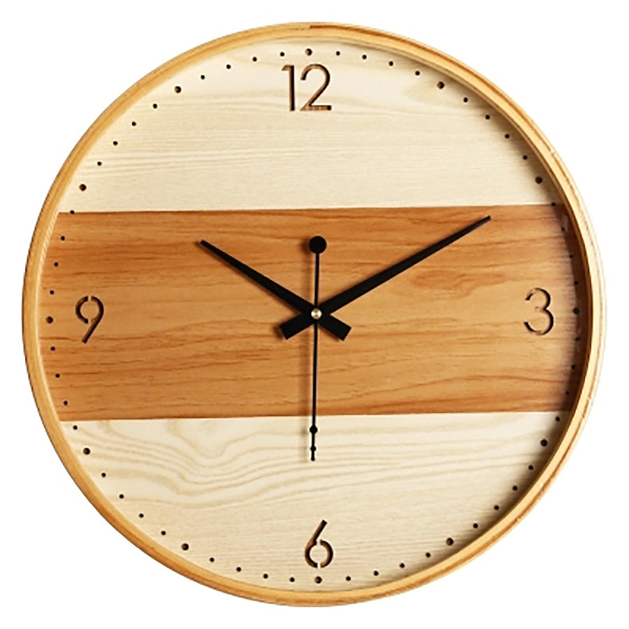 Modern minimalist solid wood wall clock