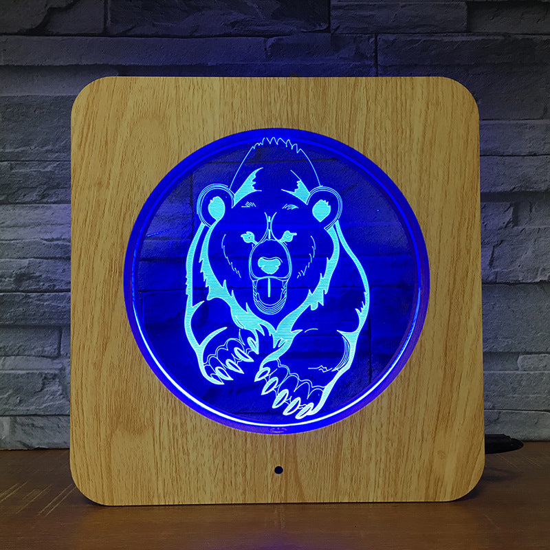 Household Tiger Wood Grain Projection Vision Lamp