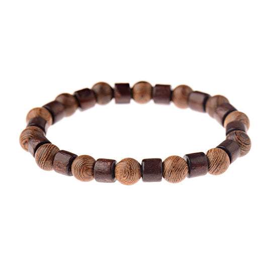 Wooden bead bracelet