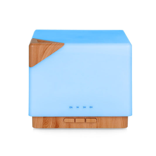 Water Cube Colorful Wood Grain Cold Fog Ultrasonic Humidifier Aromatherapy Machine